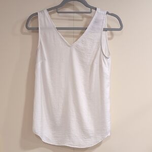 Banana Republic White V-Neck Shell